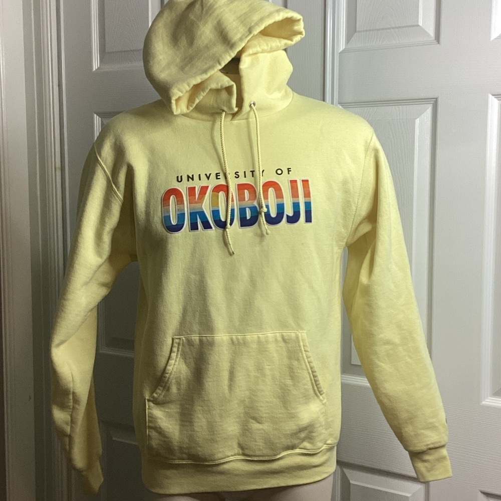 Champion‎ Yellow Okoboji Hoodie Collegiate M Orange Blue